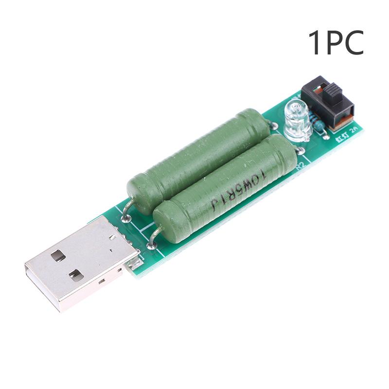 USB-Lasttester Mini-Powerbank Entladewiderstand m. Schalter 2A/1A Widerstandsprüfmodul Digitaler Strom-Spannungsmesser Tester