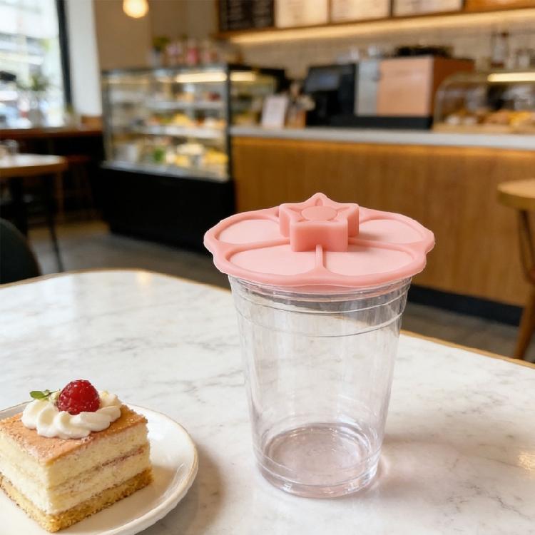 Flexible Silicone Mug Lid for Kitchen Offices Home Use Dust-proof Sun Flower Cups Cover For Indoor Outdoors