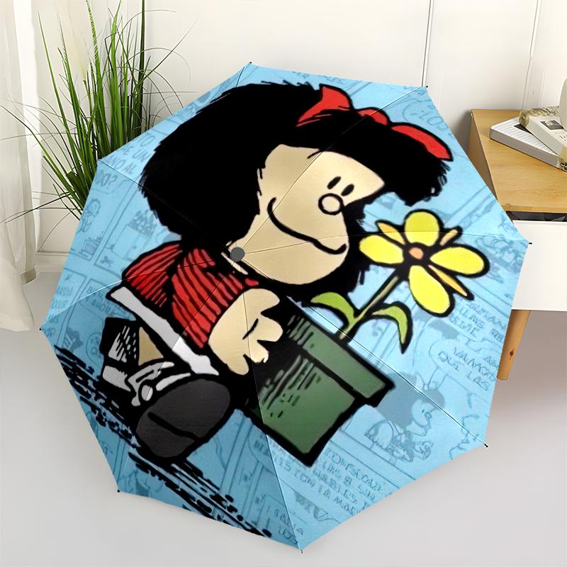 1pc Mafalda Umbrella Portable 8-rib Structure Suitable for All Seasons, Home, Travel, Outdoor Umbrella