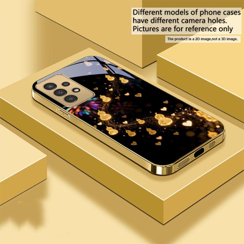 

Multiple golden gourds For Samsung A73 A72 A71 A42 A56 A55 A54 A53 A52s A52 A51 A36 A35 A34 A33 A32 A16 Golden glass phone case Galaxy A12