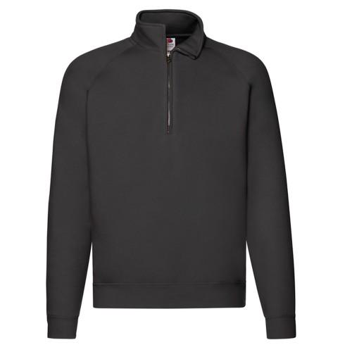 Fruit of the Loom Mens Premium Zip Neck Sweatshirt