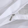 Washed Cotton 4-Piece White Bedding Set for Hotels and Guesthouses, Fitted Sheet Style