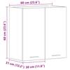Lyon Wall Mounted Kitchen Cabinet Vintage Wood Look 60 x 31 x 60 cm Engineered Wood