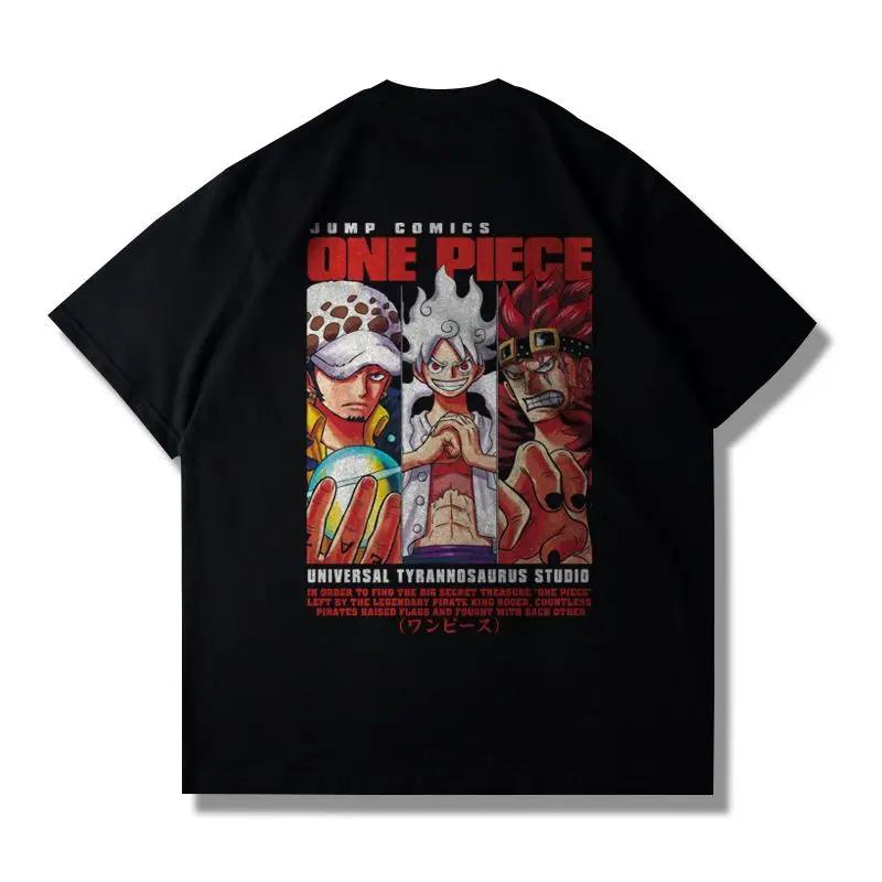 

Unisex and Women Loose Ins Summer Pure Cotton Japanese ONE PIECE Luffy Tide Brand Shortsleeved Animation Tshirt Printed New S
