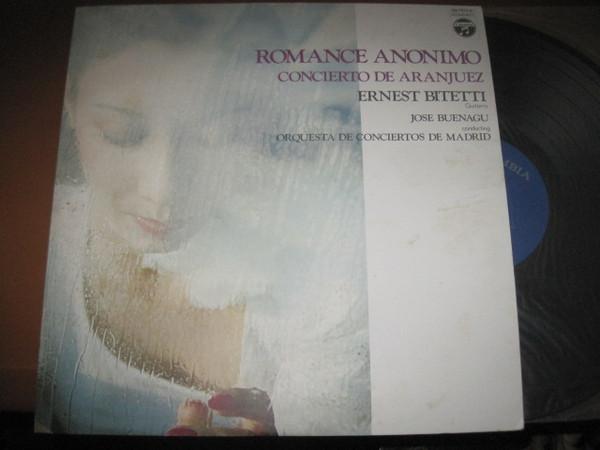 LP Record ERUNEST BITETTI(GUITARRA) JOSE BUEN - Romance Anonimo Concierto De Aranju OQ7072 NIPPON COLUMBIA 1975 Japan Obi Classical Used