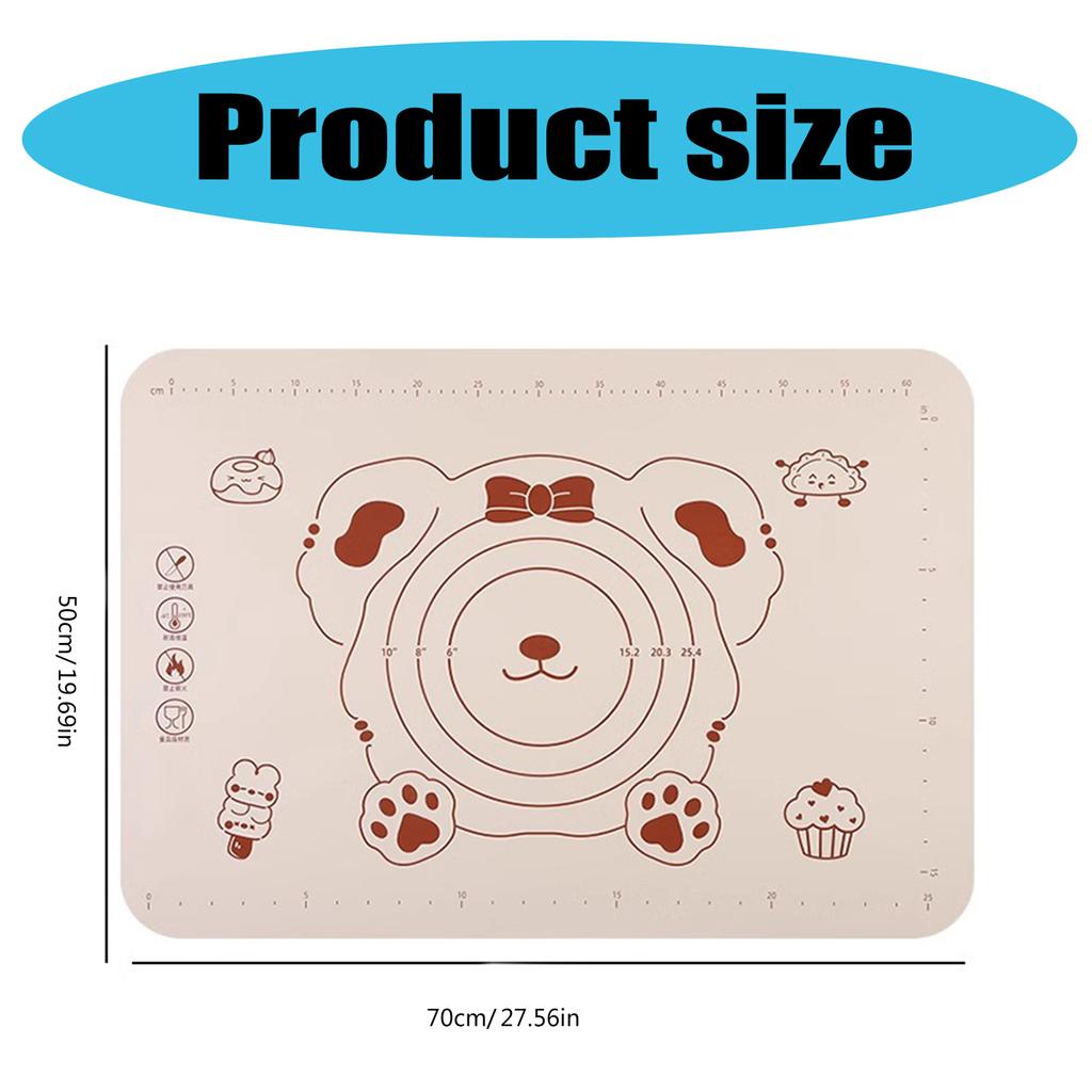 Large Silicone Baking Mat Thick Nonstick Kneading Dough Mat Pizza Cake Sheet Liner Pastry Tools Dough Rolling Mat