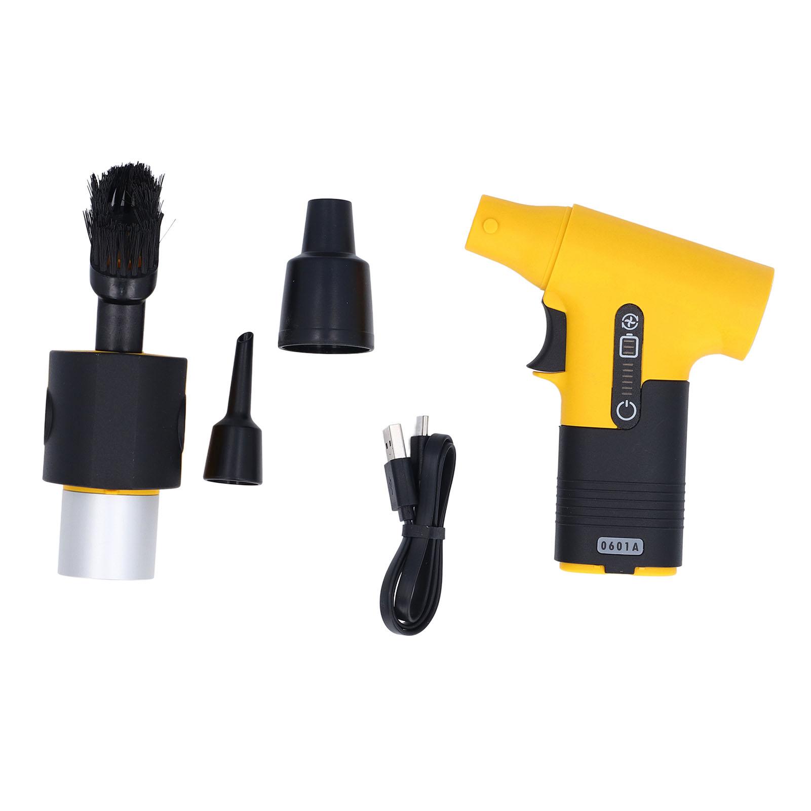 

Воздуходувка Jet Dry Mini со скоростью ветра 120000 об/мин, зарядка через USB, портативный ручной охлаждающий турбо-реактивный воздуходув жёлтый