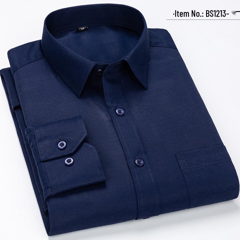 Men's Business Casual Striped Long-Sleeve Shirt - Simple and Fashionable