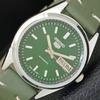 AUTOMATIC VINTAGE REFURBISHED SEIKO 5 JAPAN MENS GREEN DIAL WATCH A440631-4 Sk-a440631