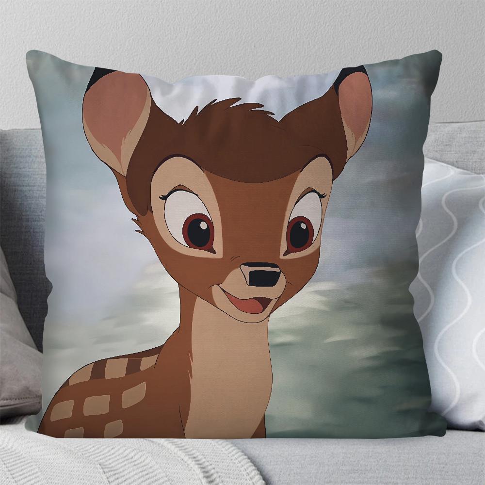 1Pc Animated B-Bambi Fairy Tale Pillow Case Square Pillow Bedroomsofaleisurecomfortcushion Car Living Room Home Decoration 40X40