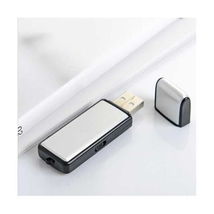 Enregistreur Vocal USB 32G Clé USB Enregistreur Audio Vocal NuméRique Rechargeable pour Enregistrement D'Interview de RéUnion sur PC