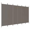 Vidaxl 6-Panel Room Divider, Anthracite, 300X200 Cm, Fabric