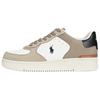 Polo Masters Court Leather Round Toe Lace-Up Flat Low-Top Sneakers Men Sneakers Light-Brown 100037264TONAL-MILK