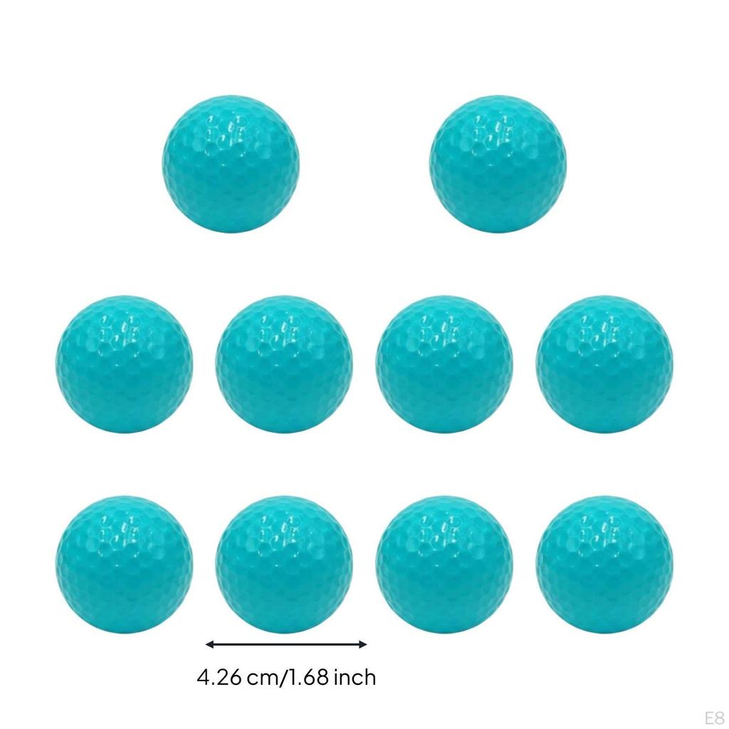 10 Pieces Colored Golf Practice Ball Colorful Water Easy to Retrieve Sports Gear