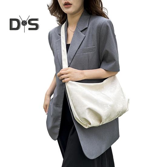 Women Crossbody Bag Large Capacity Crescent Satchel Casual Solid Color Shoulder Bag with Adjustable Strap for Daily Life Travel Shopping