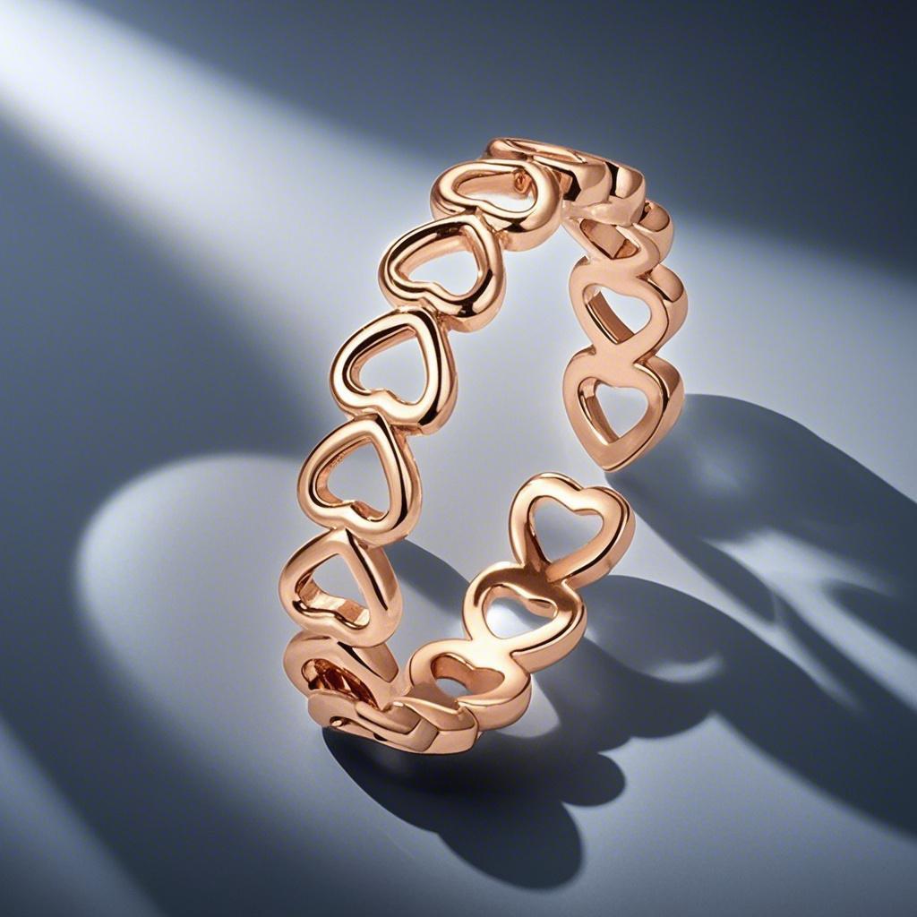 18k Stainless Steel Hollow Love Ring - High-End Luxury & Minimalist Style for Women