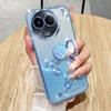 KADEM For Realme 11 5G (Global)/11x 5G Case Rhinestone Flower Finger Ring Kickstand TPU Phone Cover
