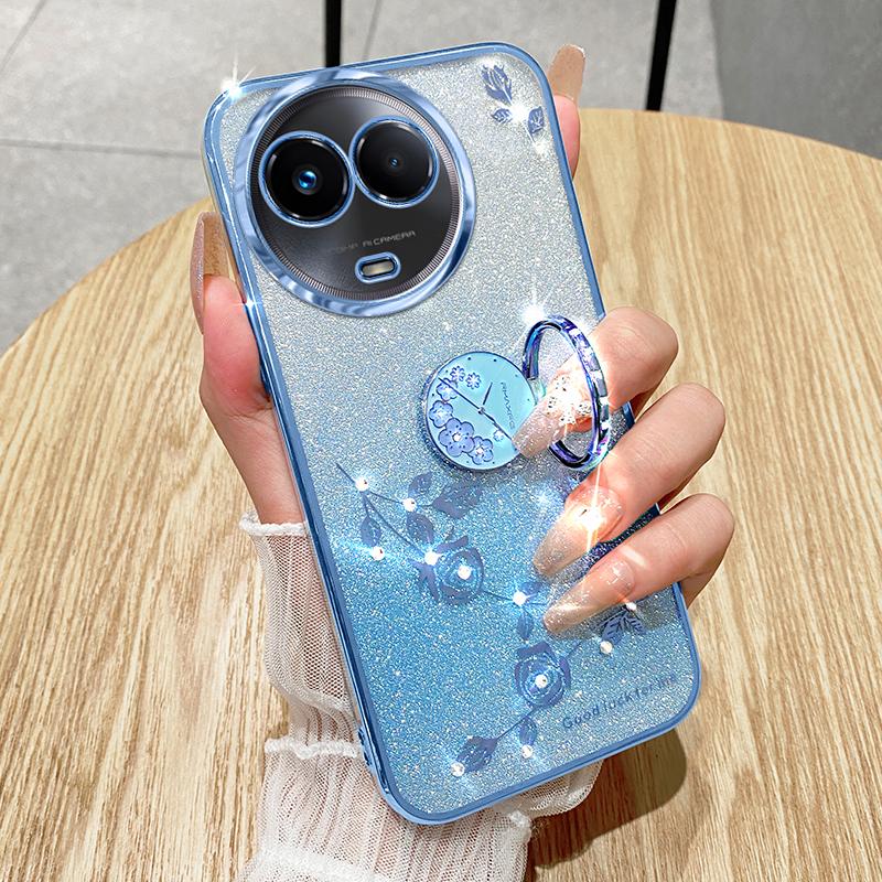 KADEM Pentru Realme 11 5G (Global)/11x Husă 5G Floare cu Stras Inel de Deget Suport Husă Telefon TPU