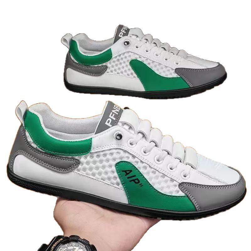 Men's Large Size Summer Breathable Mesh Casual Shoes: Closed Toe Half Slippers & Driving Sandals
