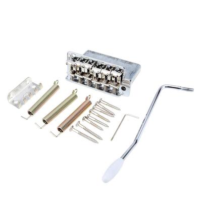 Musiclily Pro 11.3mm String Pitch Vintage Tremolo Bridge with Steel Saddles for Fender American Vintage Strat, Chrome