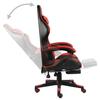 Fauteuil de jeux vidéo - VIDAXL - Noir et rouge - Similicuir - Réglable en hauteur - Repose-pied