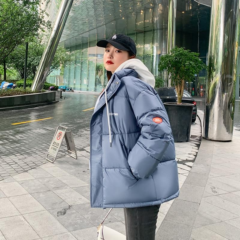 Women Oversized Parkas Coat Solid Thick Warm Hooded Padded Coat Casual Winter Outwear Jacket Parkas