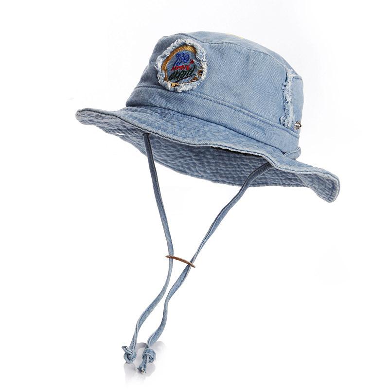 South China New Year Children's Denim Fisherman Hat, Baby Baby Basin Hat, Denim Style Hat
