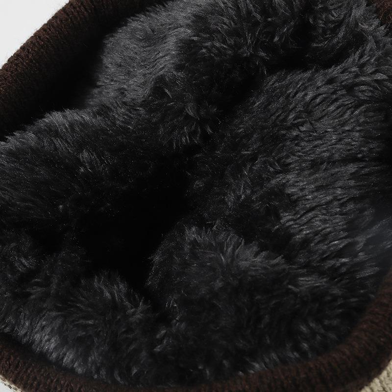 Unisex Brimless Fleece Lined Knit Slouchy Beanie Winter Warm Hat