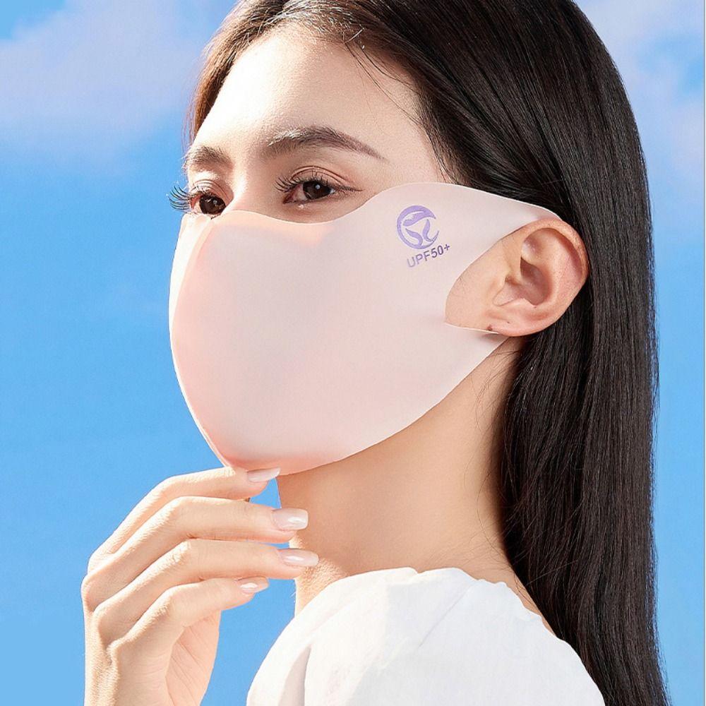 Summer Face Cover Sunscreen Face Scarf Face Gini Mask Adjustable Ice Silk Mask  Riding
