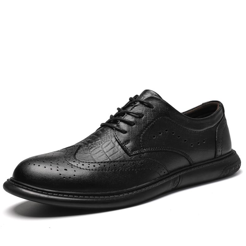Fashion Classic Brand Men's Genuine Leather Shoes Autumn Winter Cotton Work Shoes Men's Outdoor Casual Shoes Business Low Top Shoes
