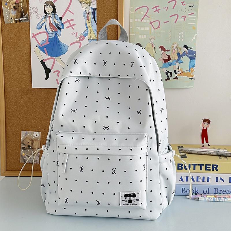 Polka Dot Bow Backpack for Girls - Versatile, High-Value School Bag for Middle & High School Students