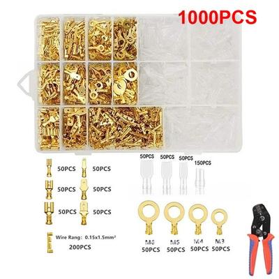 120/315/1000pcs Male and Female Box, Insulated Cable, Male Connector, 2.8/6.3mm Electric Crimping Terminal Shovel Kit Sheath Box