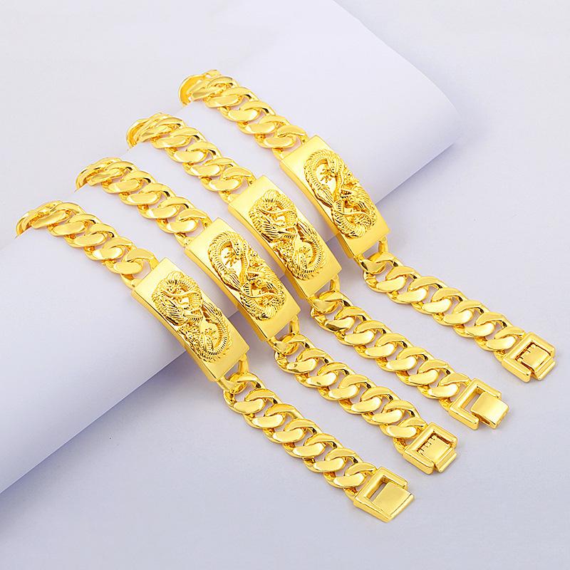 New Fashion Personalized and Trendy Mens Golden Dragon Bracelet for Jewelry