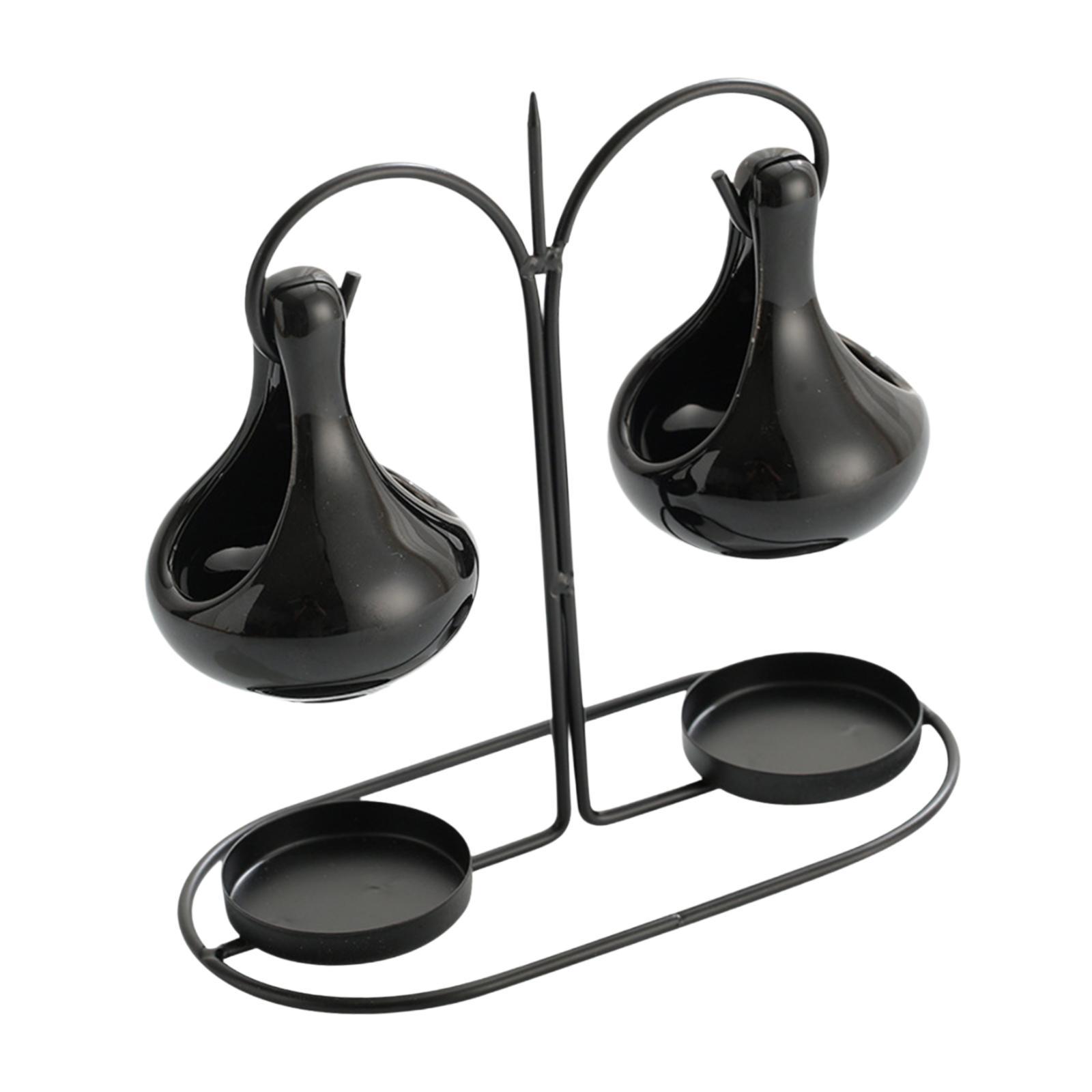 Tealight Candle Holder Melt Warmer SPA Desk Hanging Essential Oil Burner чёрный