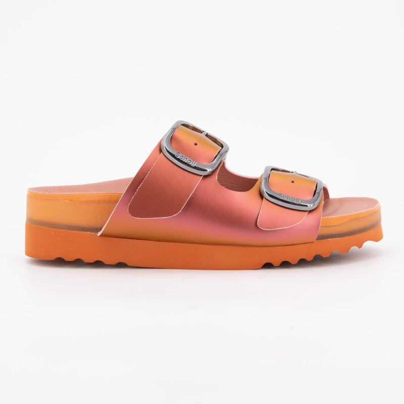 Mules compensées orange holographique vally Femme SCHOLL