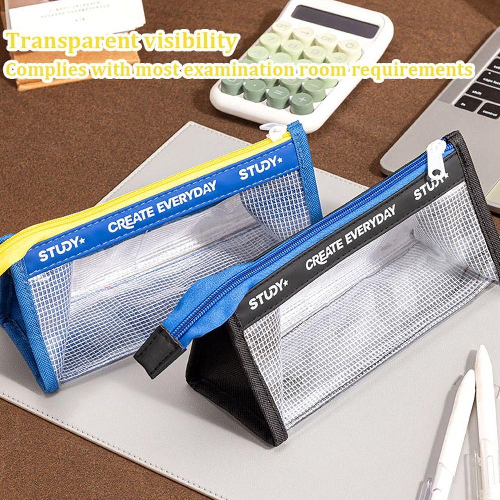 Visible Transparent Pencil Case Multiple Layers Stationery Organizer New Pen Bag for Students