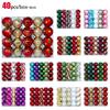 40PCS Plastic Christmas Ball Set Multicolor Xmas Ornament Ball Christmas Tree Balls  Home
