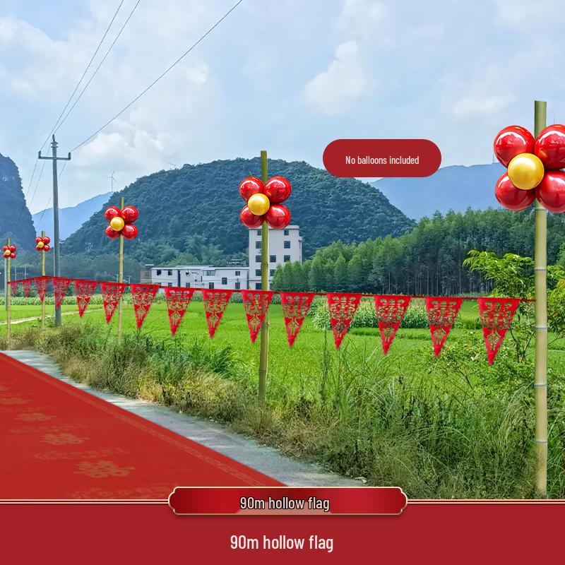 Rural Roadside Wedding Guide: Windmill Balloon Decor & Guest Welcome