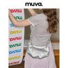 MUVA Women's Small Croissant Genuine Leather Shoulder Bag