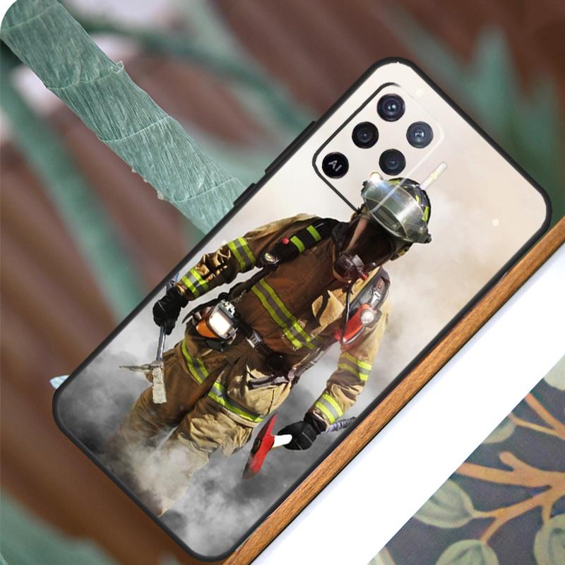 Firefighter Heroes Fireman For OPPO A17 A16 A15 A79 A58 A78 A98 A74 A94 A77 A5 A9 A96 A76 A52 A72 A53S A54S A57S Case