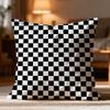 Hot Checkerboard Cushion Cover Soft Washable Pillow Case Multi-Scene For Couch Bed Travel Office Use