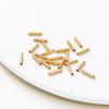 100 pezzi 7MM 10MM Ottone Placcato Oro 14K 18K Tubo Dritto per Creazione Braccialetti Tubi a Strisce Forniture per Gioielli Accessori Fai da Te