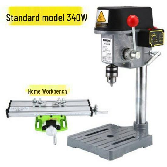 Compact High-Speed Precision Bench Drill with Variable Speed and Mobile Cross Slide Table