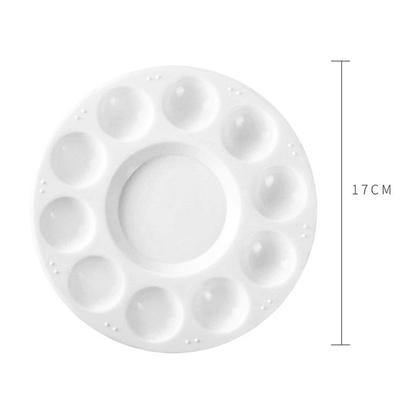 Paleta de 10 cuadrículas para pintura artística, bandeja de plástico para mezclar acuarelas, suministros para artistas