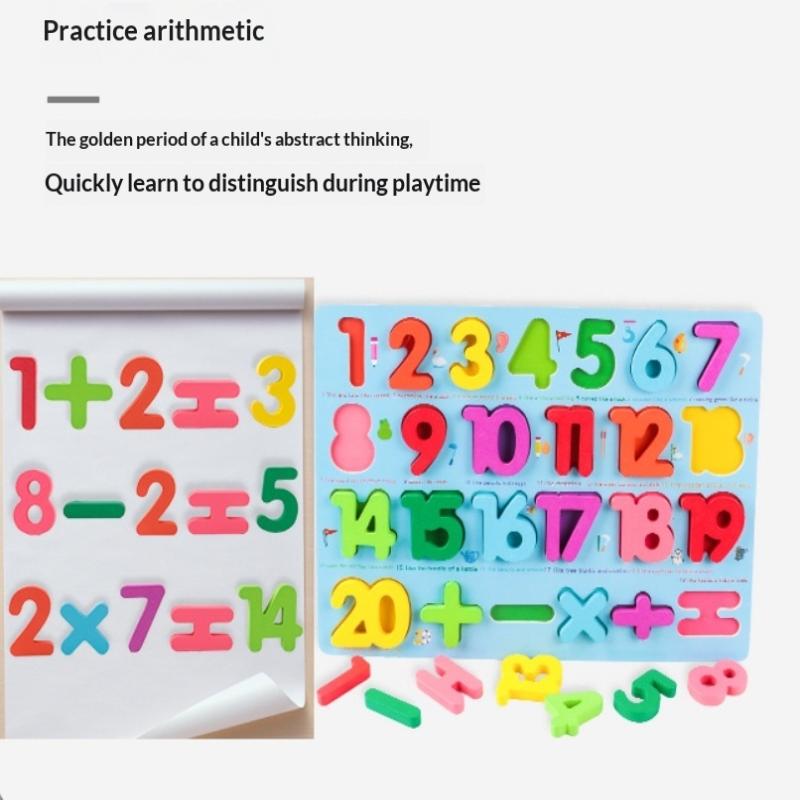 Wooden Puzzles For Toddlers Alphabet & Number Matching Games Montessori Learning Toys For Early Educational