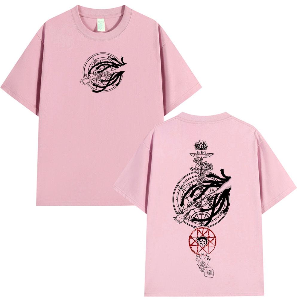 Anime Fullmetal Alchemist Edward Elric Print Tshirts Unisex Women Clothing Fashion Casual Hip Hop Short Sleeve Oversized T Shirts