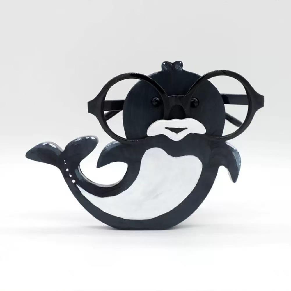 Wooden Animal Glasses Holder Display Stand for Office or Living Room Decor