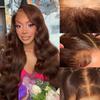 Front lace wig cover, European and American women gradually change color wig cover long curly hair large waves multi-color optional