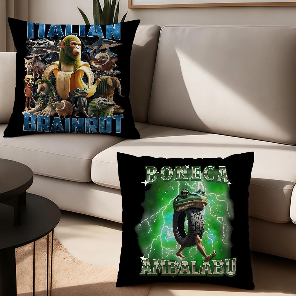 Itallan B-Brainrot Creative A-Animal Pillow Case Suitable For Bedrooms Living Rooms Cars Home Decoration