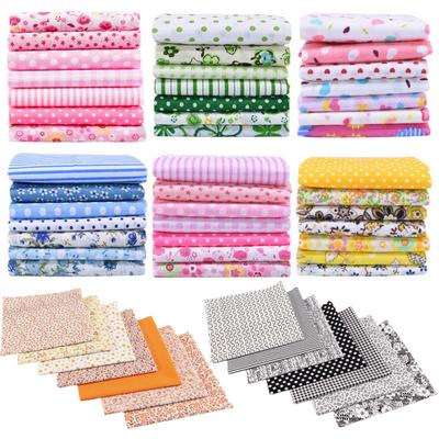7Pcs Patchwork Cloth Not Fading Breathable Cut At Will Tear Resistant DIY Sewing Printing Wrapping Sewing Craft Cloth for Home